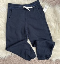 Old Navy Jogger Sweatpants Boys Medium Blue Pockets Drawstring Cotton Blend - £12.48 GBP