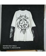 Lost Hills Long Sleeve Tribal Graphic Shirt 2XL Black White NWOT Oversized - $1,789.95 MXN