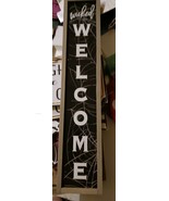 Halloween Sign wicked welcome 23 x 4.5 new - £10.89 GBP