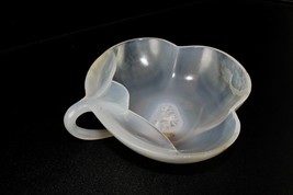 Hand Crafted Natural Chalcedony Carved Leaf 991 Carats gemstone Bowl Hom... - $522.50