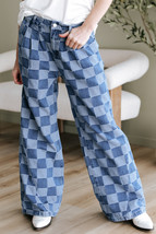 Ashleigh Blue Multi Buttons High Waist Wide Leg Jeans With Pockets - $35.17