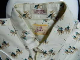 Vintage Arnie Arnold Palmer Polo Print Long Sleeve Dovella 100% Cotton S... - $752.89 MXN