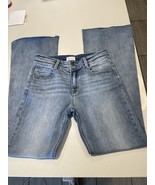 Kancan Light Wash High Rise Flare Jeans with Raw Hem size 9/28 - $49.39 CAD