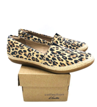 Clarks Danelly Sky Espadrille Slip-Ons Flat- Leopard Print Suede , US 6.5M - $32.67