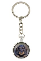 Teckel Wirehaired, dachshund. Keyring, keychain for dog lovers. Photo jewellery. - £12.75 GBP