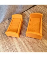 2x Fisher Price Little People Vintage ORANGE BEDS #2551 Neighborhood Kid... - $14.84