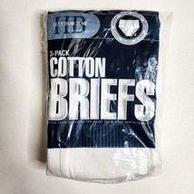Harbor Bay 3 Pack Combed Cotton Briefs Underwear Men&#39;s Size 4XL Blue Stripe NEW - £31.52 GBP