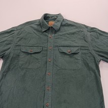St John's Bay Men's Green Heavyweight Long Sleeve Shirt Pockets Size Large image 12