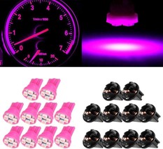 10 count - Instrument Panel Light Dashboard Pink LED Bulb 4-3528-SMD T10 168 194 - $4.94