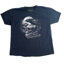 Alchemy England Poes Raven Skull Black Short Sleeve Cotton Tee T-shirt M... - $14.99