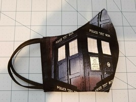 Doctor Who Reusable Face Mask (Handmade) with Nosewise &amp; Reversible - £18.25 GBP