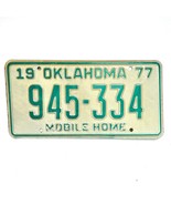 1977 United States Oklahoma Base Mobile Home License Plate 945-334 - $20.31 CAD