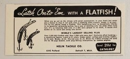 1949 Print Ad Helin Flatfish Plug Fishing Lures Made in Detroit,Michigan . - $9.88