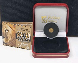 Pobjoy Mint &quot;BIG CATS LION&quot; Half Gram .999 Gold Coin + OGP &amp; COA #127/199 - $103.94