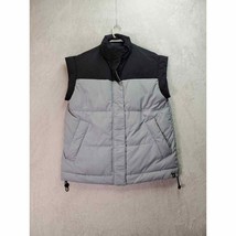 Everlane Puffer Vest Womens Medium Gray Black Pockets Sleeveless Full Zip Renew - £31.91 GBP
