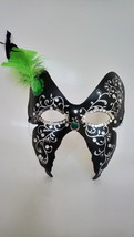 Half face Mask - Hand Painted Butterfly Half Face Mask - Party Ball Prom Costume - £12.09 GBP