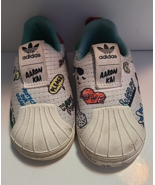 adidas Toddler Kid&#39;s Size 5K Aaron Kai slip on SHOES Color Graphics Ocea... - $20.50 CAD