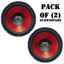 Pair of New Pyle PLW12RD Red Label Series 12&quot; 800W 4 Ohm Voice Coil Subwoofers - £70.81 GBP