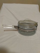 Vintage Pyrex Glass Flameware Sauce Pan Pot W/ Locking Lid  6323B 1.5 Quart - £35.31 GBP