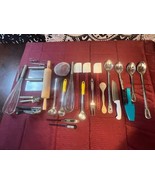 Commercial Kitchen Utensil Lot-Spatulas, Spoons, Whisks, Rolling Pin And... - £50.26 GBP