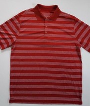 NIKE Men&#39;s Dri Fit Golf Polo Shirt Red/White Striped Size Large - £14.15 GBP