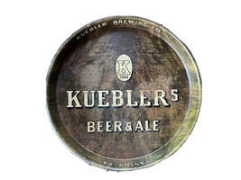 Kuebler Beer &amp; Ale Wood Grain Metal Serving Tray Easton Pennsylvania - $48.87