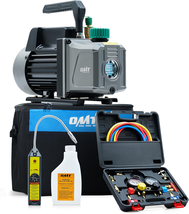 Tech AC Vacuum Pump and Gauge Set, 1/3 Hp 4.5 Cfm Vacuum Pump Manifold G... - $261.34