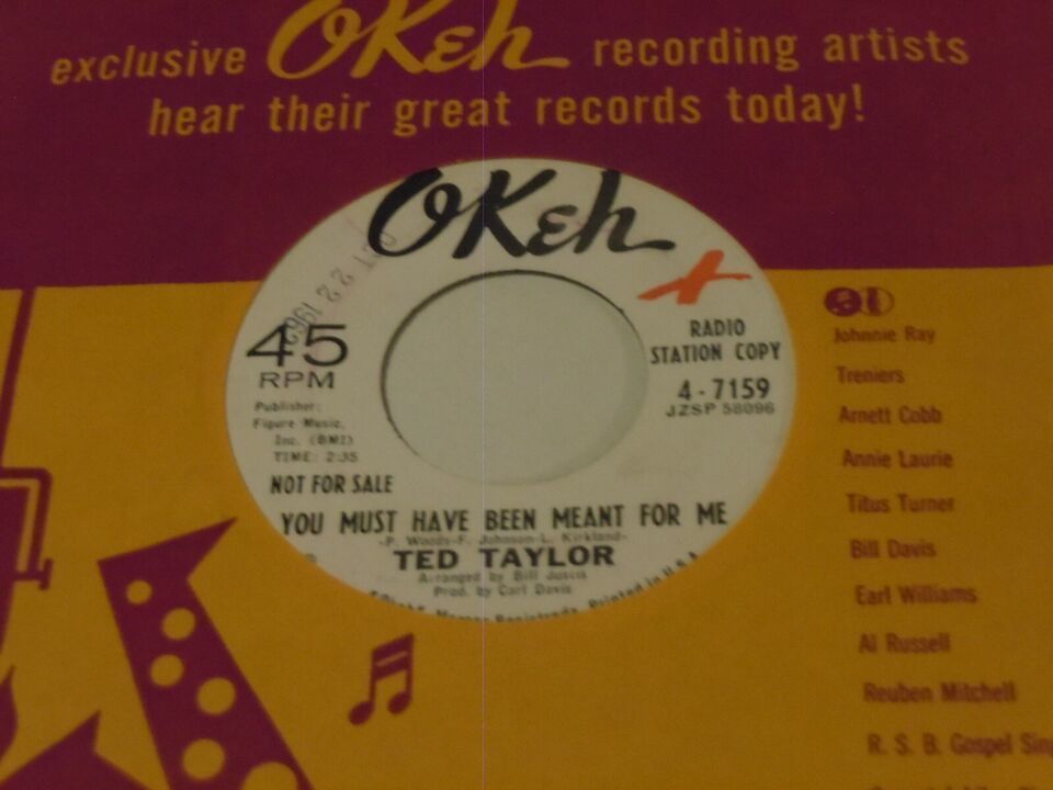 Primary image for Ted Taylor  45  Time Has A Way   Okeh   Promo   Soul