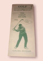 Marsh Ridge Golf Course Gaylord, Michigan 1994 Vintage Brochure Pamphlet - $4.87