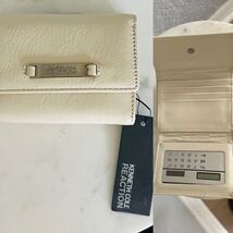 KENNETH COLE REACTION VINTAGE WALLET WITH SOLAR POWERED CALCULATOR, Ivor... - €25,07 EUR