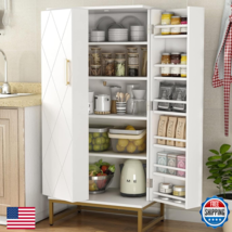 Kepptory 51 Kitchen Pantry Storage Cabinet White Freestanding Pantry Cab... - $187.66