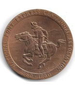 PONY EXPRESS Centennial 1860-1960 Bronze TOKEN Coin Founders SO CALLED D... - €8,41 EUR