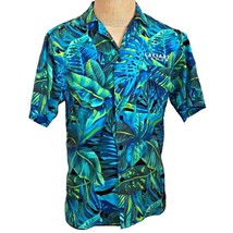 Vintage USA Made Angelica Caesars Tahoe Casino Jungle Print Hawaiian Shirt Large - £71.84 GBP