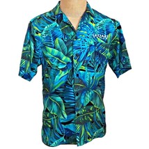 Vintage USA Made Angelica Caesars Tahoe Casino Jungle Print Hawaiian Shi... - £71.93 GBP