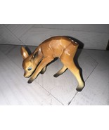 Vtg Bambi Deer Fawn Big Eyes Long Legs Cubist Plastic Christmas Figurine - £17.87 GBP