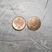 Yes or No Coin, token, handmade minting coin, divination coin, souvenir ... - £14.15 GBP