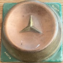 Vtg NOS 2-1/2&quot; Satin Copper &amp; Backplate Cabinet Knobs Brass Mercedes Star MCM - £17.93 GBP