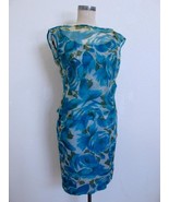 Vintage 50s early 60s 2 Pc Silk Organza Wiggle Dress &amp; Overblouse XXS Bl... - $47.45 CAD