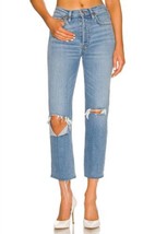 Re/Done 70s Stove Pipe Straight Leg Jeans In Destroyed Dawn $304, Sz 27,... - $133.64