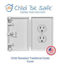 Child Be Safe Child and Pet Proof WHITE Wall Outlet Safety Cover Guard, ... - £10.09 GBP