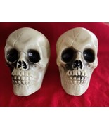 2 Halloween Blow Mold Skeleton Heads 7&quot; Length 5&quot; Tall Unbranded - $26.40 CAD