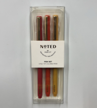 NOTED by Post it 3 Pack Felt Tip Pen Set Pink, Orange &amp; Yellow 1 Pack - £7.28 GBP