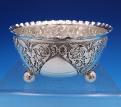 English Victorian Sterling Silver Candy Dish with Pie Crust Edge Ball Feet #7931 - £149.56 GBP