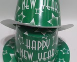 Lot of 2 Beistle Happy New Year Paper Top Hat, Green, Age 14+ - £10.27 GBP