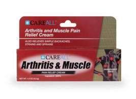 CareAll Arthritis/Muscle Pia Relief Cream-Capsaicin .025%/1.5oz-Fragancd Free - £6.25 GBP