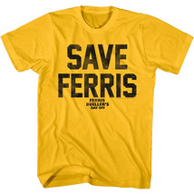 Ferris Bueller&#39;s Day Off SAVE FERRIS Gold Men&#39;s T Shirt Funny Comedy Movie - £17.77 GBP+