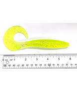 Bulk Package of 10 Soft Plastic Curly Tail Bright Yellow-Chartreuse Grub... - $14.95