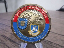 119th FW SFS Security Forces ND ANG OIF 141st Armored Falcon Challenge Coin 350K - £19.10 GBP