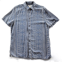 H&amp;M Coachella Official Collection Button Up Shirt Short Sleeve Geometric... - $24.74