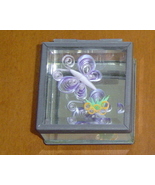 Jewelry Box Handcrafted Butterfly &amp; Flower Paper Quill on Glass - £23.91 GBP